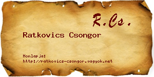 Ratkovics Csongor névjegykártya