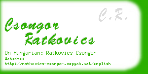 csongor ratkovics business card